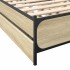 Cama con cajones madera ingeniería roble Sonoma 75x190