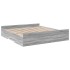 Cama con cajones madera ingeniería gris Sonoma 200x200