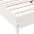 Estructura de cama con cabecero madera pino blanco 140x190