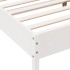 Estructura de cama con cabecero madera pino blanco 135x190