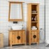 Conjunto de muebles de baño 3 piezas madera maciza de