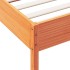 Estructura cama con cabecero madera pino marrón cera 90x200