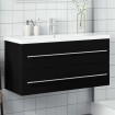 Mueble de baño con lavabo integrado negro