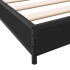 Estructura de cama madera de ingeniería y metal negro