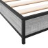 Estructura cama madera ingeniería metal gris Sonoma 150x200