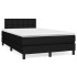 Cama box spring con colchón tela negro 120x190