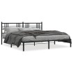 Estructura de cama con cabecero metal negro 183x213 cm