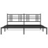 Estructura de cama con cabecero metal negro 183x213