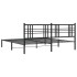 Estructura de cama con cabecero metal negro 183x213