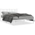 Estructura de cama con cabecero metal blanca 140x200