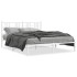 Estructura de cama con cabecero metal blanca 160x200