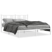 Estructura de cama con cabecero metal blanca 160x200 cm