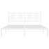 Estructura de cama con cabecero metal blanca 160x200