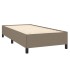 Estructura de cama de tela gris taupe 90x190