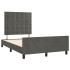 Estructura cama con cabecero terciopelo gris oscuro 120x190