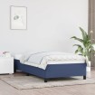 Estructura de cama de tela azul 90x190 cm