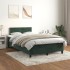 Cama box spring con colchón terciopelo verde oscuro 120x190