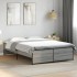 Estructura cama madera ingeniería metal gris Sonoma 120x200