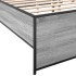 Estructura cama madera ingeniería metal gris Sonoma 120x200