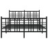 Estructura cama con cabecero y estribo metal negro 137x190