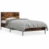 Estructura cama madera ingeniería metal roble humo 75x190