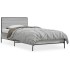 Estructura cama madera ingeniería metal gris Sonoma 100x200