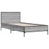 Estructura cama madera ingeniería metal gris Sonoma 100x200