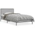 Estructura cama madera ingeniería metal gris Sonoma 90x190