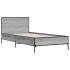 Estructura cama madera ingeniería metal gris Sonoma 90x190