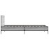 Estructura cama madera ingeniería metal gris Sonoma 90x190