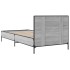 Estructura cama madera ingeniería metal gris Sonoma 90x190