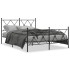 Estructura de cama cabecero y estribo metal negro 140x200