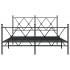 Estructura de cama cabecero y estribo metal negro 140x200