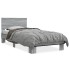 Estructura cama madera ingeniería metal gris Sonoma 75x190