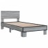 Estructura cama madera ingeniería metal gris Sonoma 75x190