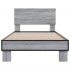 Estructura cama madera ingeniería metal gris Sonoma 75x190