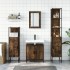 Set de muebles baño 4 pzas madera contrachapada roble