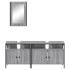 Set de muebles de baño 3 pzas madera contrachapada gris