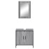 Set de muebles de baño 2 pzas madera contrachapada gris