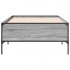 Estructura cama madera ingeniería metal gris Sonoma 90x190