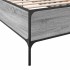 Estructura cama madera ingeniería metal gris Sonoma 90x190