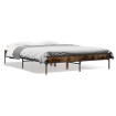 Estructura cama madera ingeniería metal roble ahumado 120x190cm