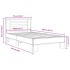 Estructura cama madera ingeniería metal roble marrón 90x200