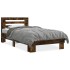 Estructura cama madera ingeniería metal roble humo 100x200