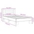 Estructura cama madera ingeniería metal roble marrón 75x190