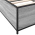 Estructura cama madera ingeniería metal gris Sonoma 90x190