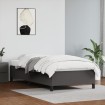 Estructura de cama cuero sintético gris 90x190 cm