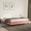 Estructura de cama de terciopelo rosa 180x200 cm