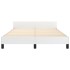 Estructura de cama cabecero cuero sintético blanco 140x200