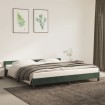 Estructura cama con cabecero terciopelo verde oscuro 200x200 cm